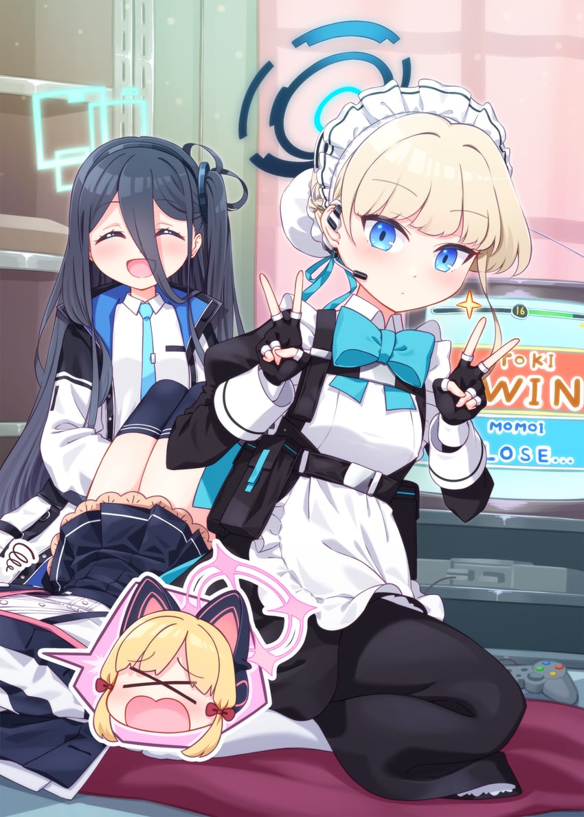 toki, aris, and momoi (blue archive) drawn by harada_(sansei_rain)
