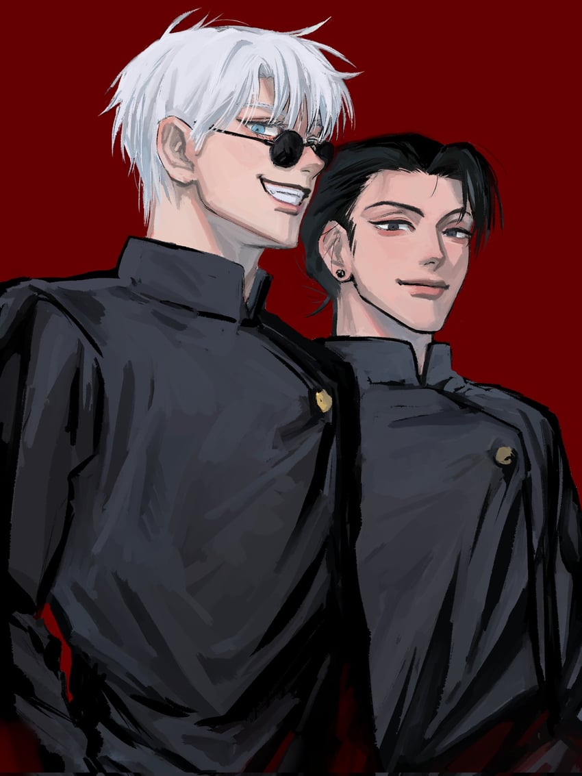 gojou satoru and getou suguru (jujutsu kaisen) drawn by nada_ge