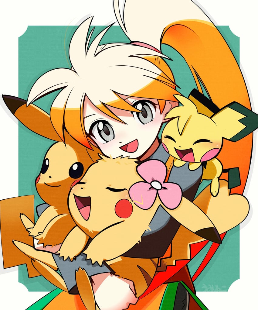 pikachu, pichu, yellow, pika, chuchu, and 1 more (pokemon and 1 more) drawn by umineko_skyblue