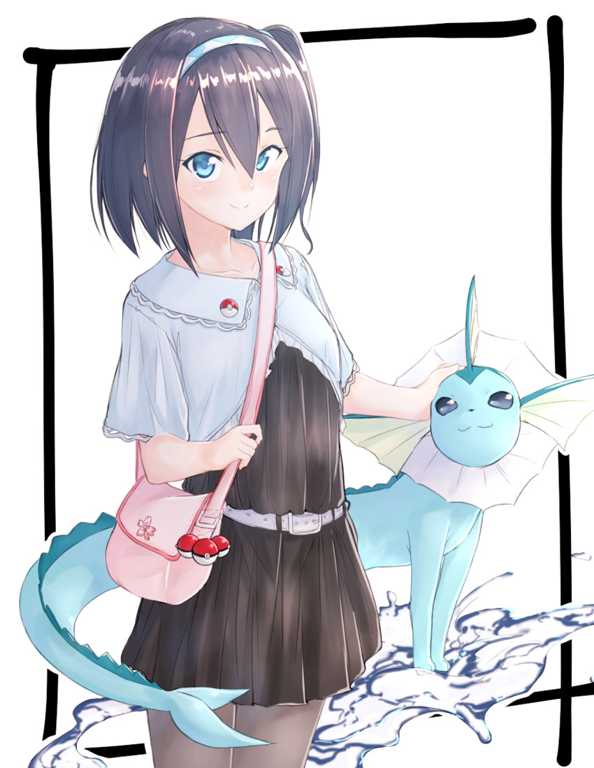 vaporeon and suzunari shizuku (original and 2 more) drawn by yuki_arare