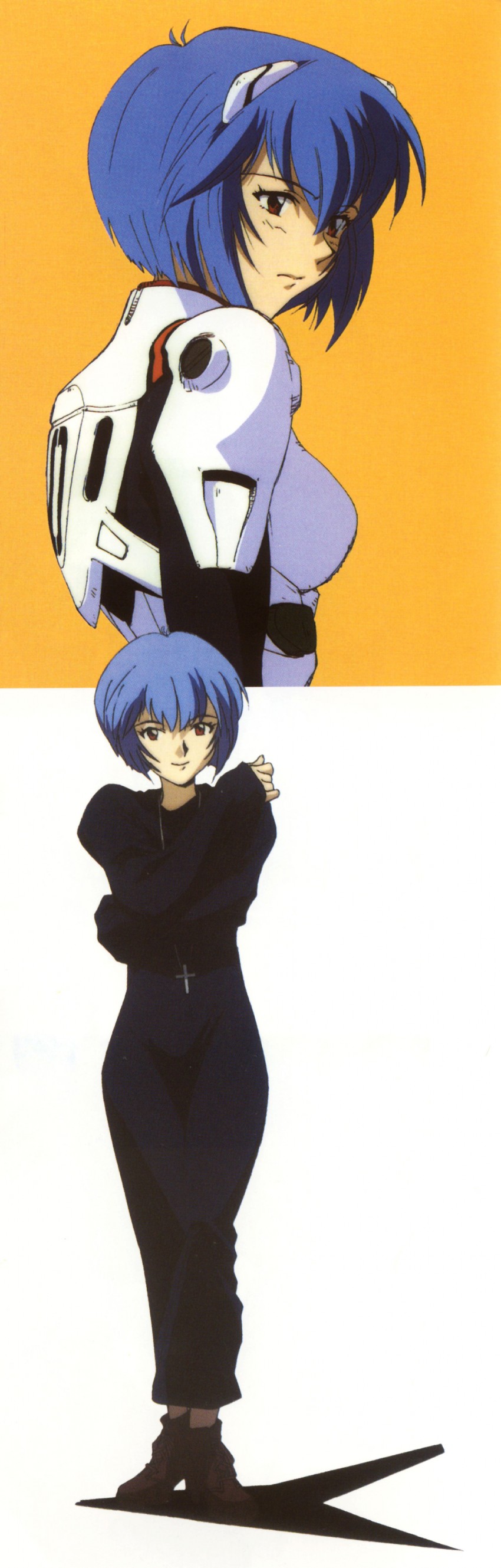 ayanami rei (neon genesis evangelion) drawn by morioka_hideyuki