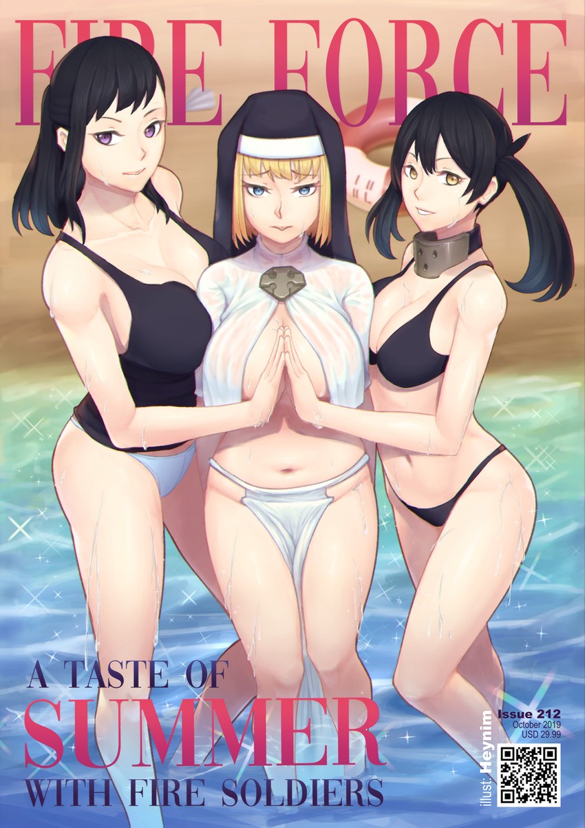 tamaki kotatsu, maki oze, and iris (en'en no shouboutai) drawn by heynim