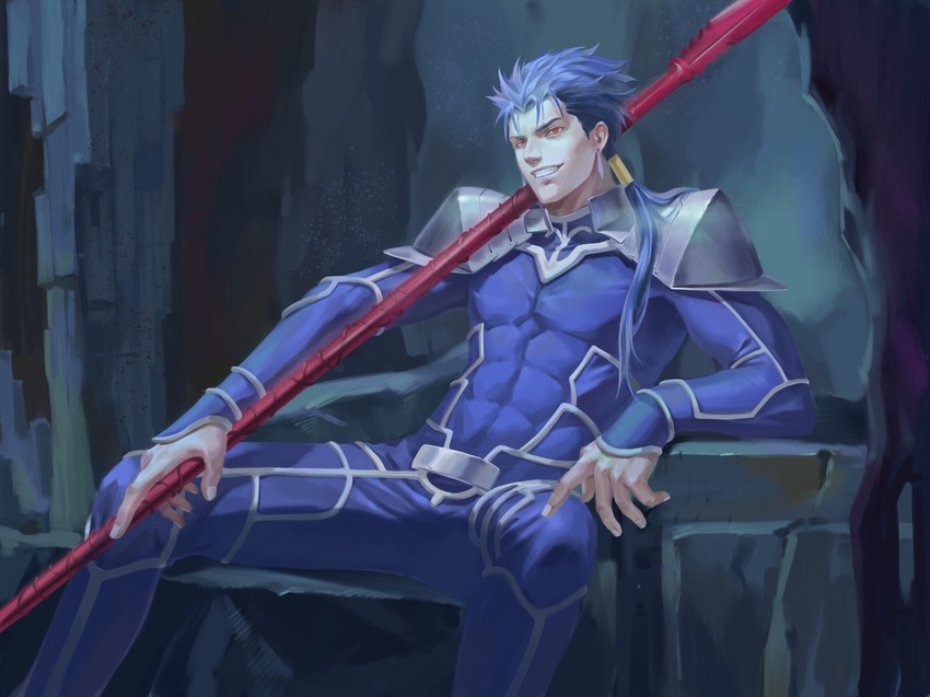 cu chulainn (fate and 1 more) drawn by l_e_can