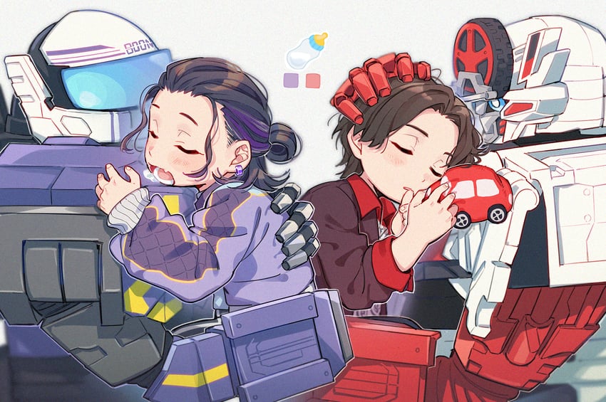 hando taiya, homura sakito, bundorio bunderas, and byun diesel (super sentai and 1 more) drawn by aam09212