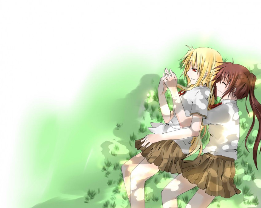 fate testarossa and takamachi nanoha (lyrical nanoha and 2 more) drawn by iceky