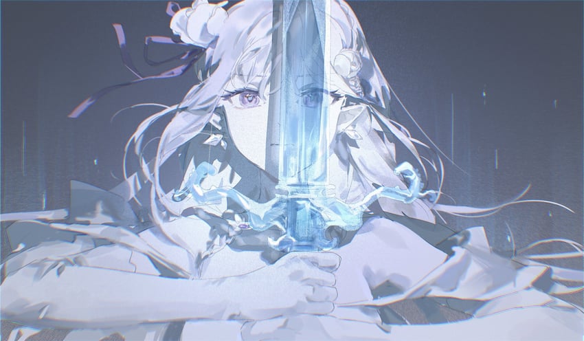 emilia (re:zero kara hajimeru isekai seikatsu) drawn by yu-y_(824412)