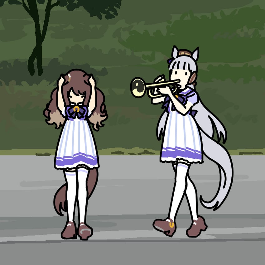 gold ship and tosen jordan (umamusume) drawn by kashinoki_(koaaski)