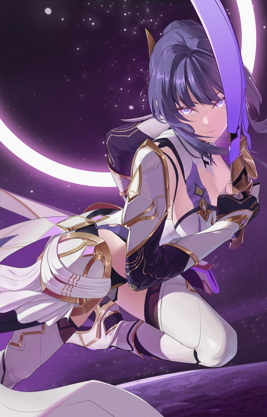 raiden mei (honkai and 1 more) drawn by niao_fan