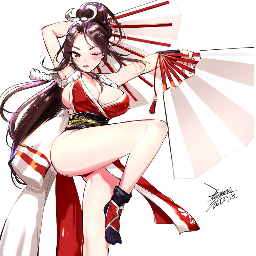 shiranui mai (the king of fighters and 1 more) drawn by ejami