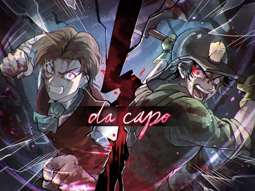 norton campbell and orpheus (identity v) drawn by mentai_shijimi