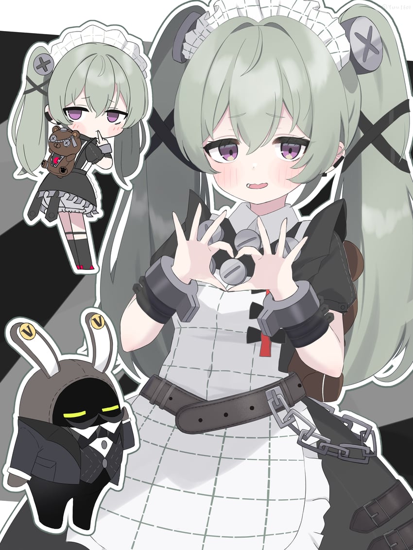 corin wickes and butler (zenless zone zero) drawn by yuu_(yuu1601)
