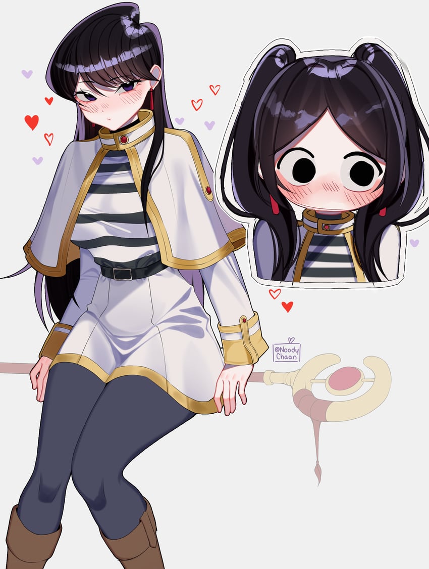 frieren and komi shouko (sousou no frieren and 1 more) drawn by noodychaan
