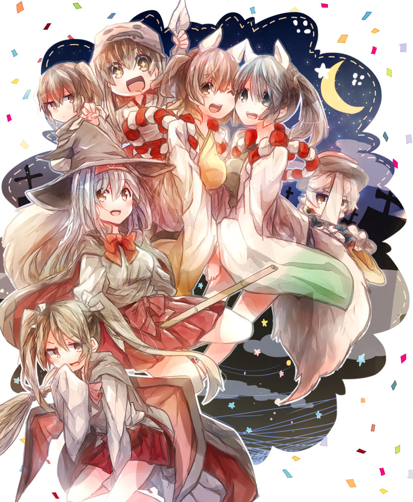 kaga, akagi, zuikaku, shoukaku, souryuu, and 2 more (kantai collection) drawn by sugino_(patrassyar)