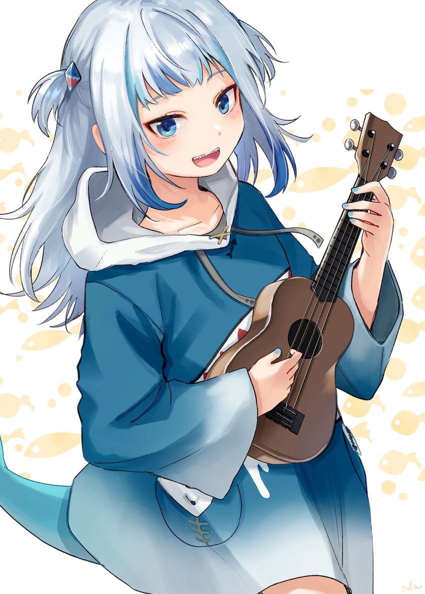 gawr gura (hololive and 1 more) drawn by kuroki300