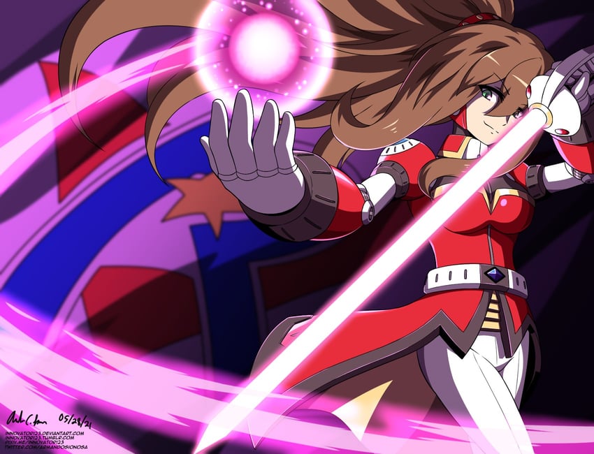 iris and iris -another- (mega man and 2 more) drawn by innovator123
