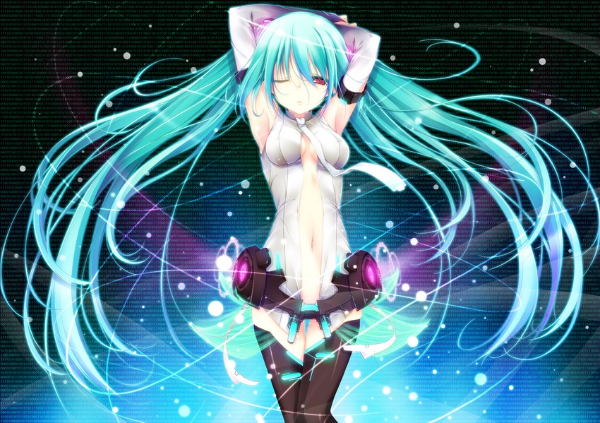 hatsune miku (vocaloid) drawn by itaya_saaya