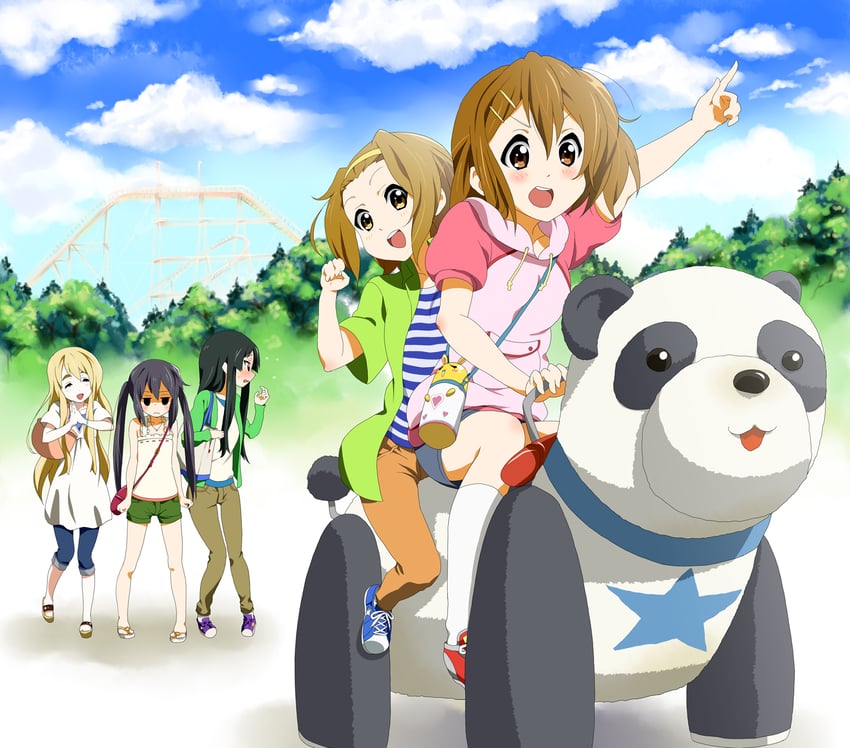 akiyama mio, nakano azusa, hirasawa yui, tainaka ritsu, and kotobuki tsumugi (k-on!) drawn by minimaru