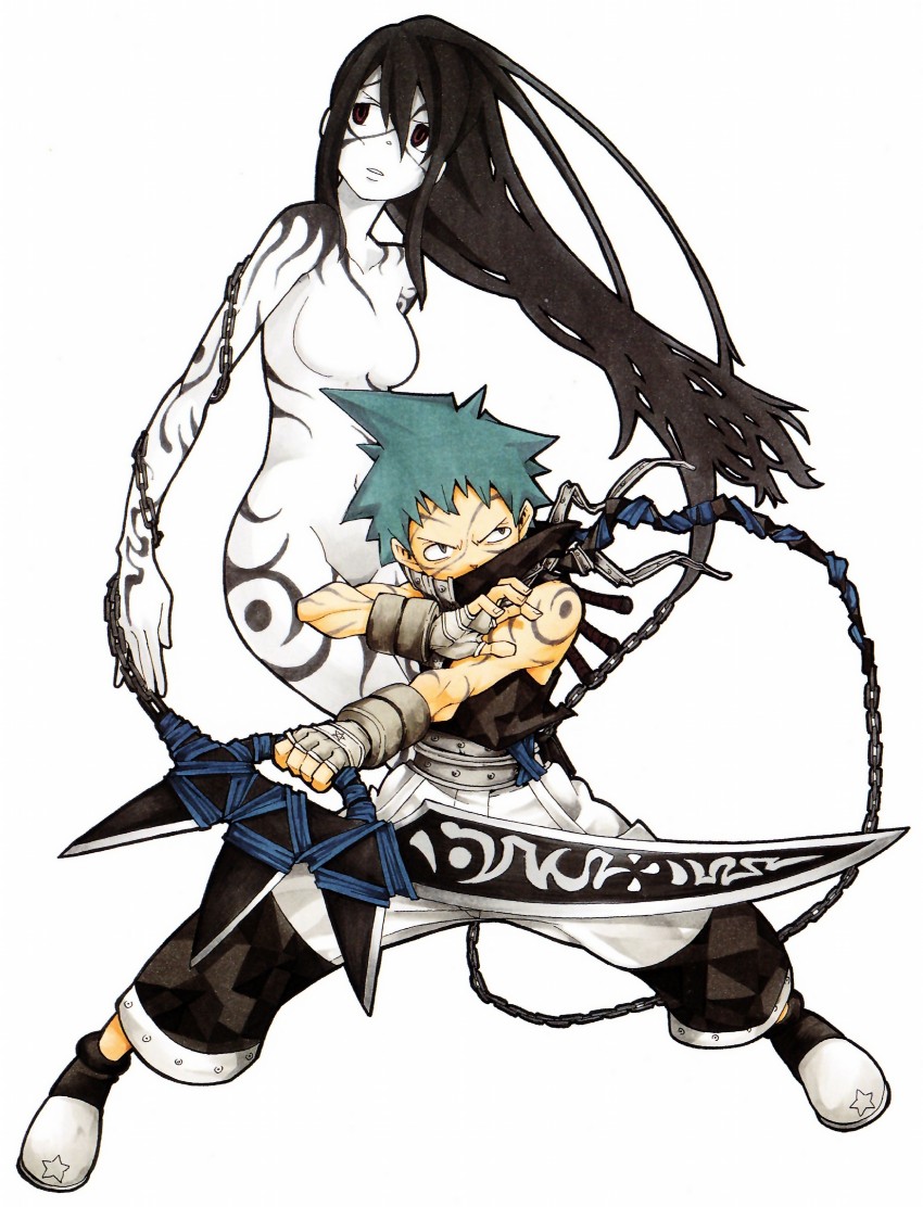 black star and nakatsukasa tsubaki (soul eater) drawn by ohkubo_atsushi