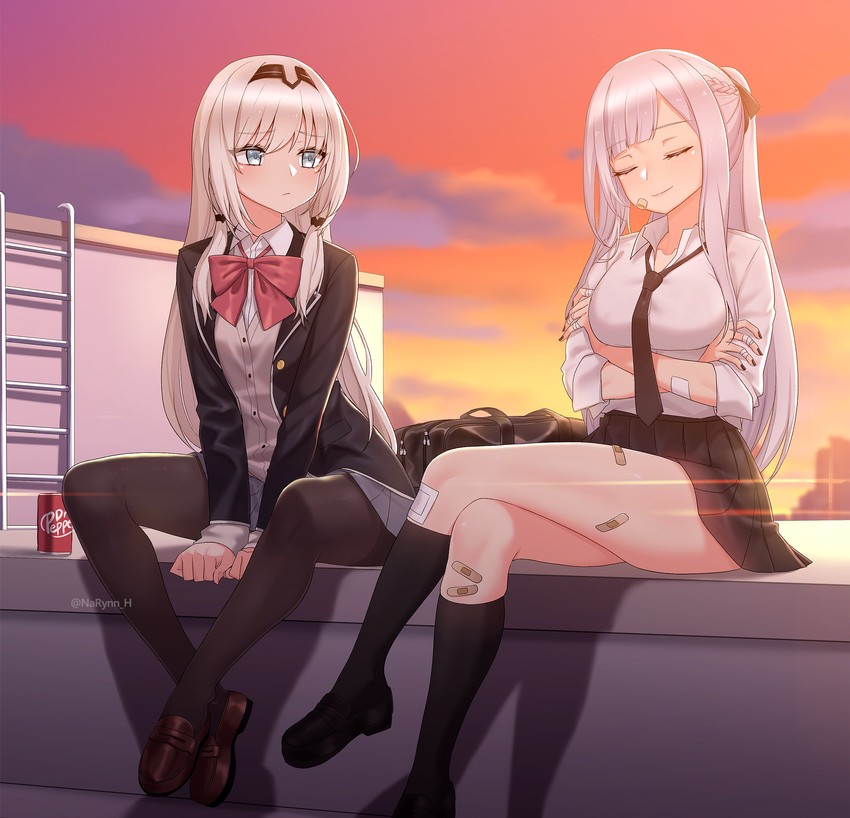 ak-12 and an-94 (girls' frontline) drawn by narynn