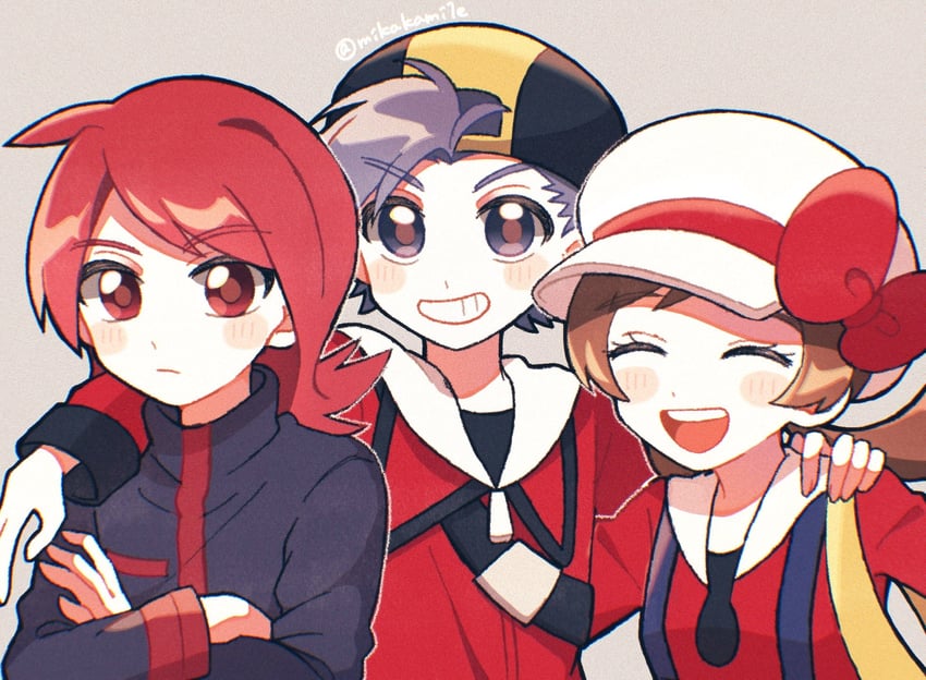 ethan, lyra, and silver (pokemon and 1 more) drawn by mikakami1e