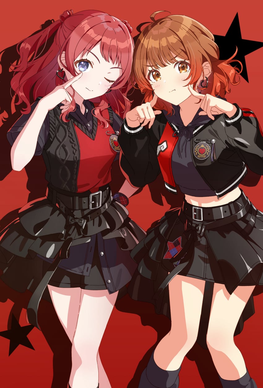 hanami ume and hanami saki (idolmaster and 1 more) drawn by misuzu0342