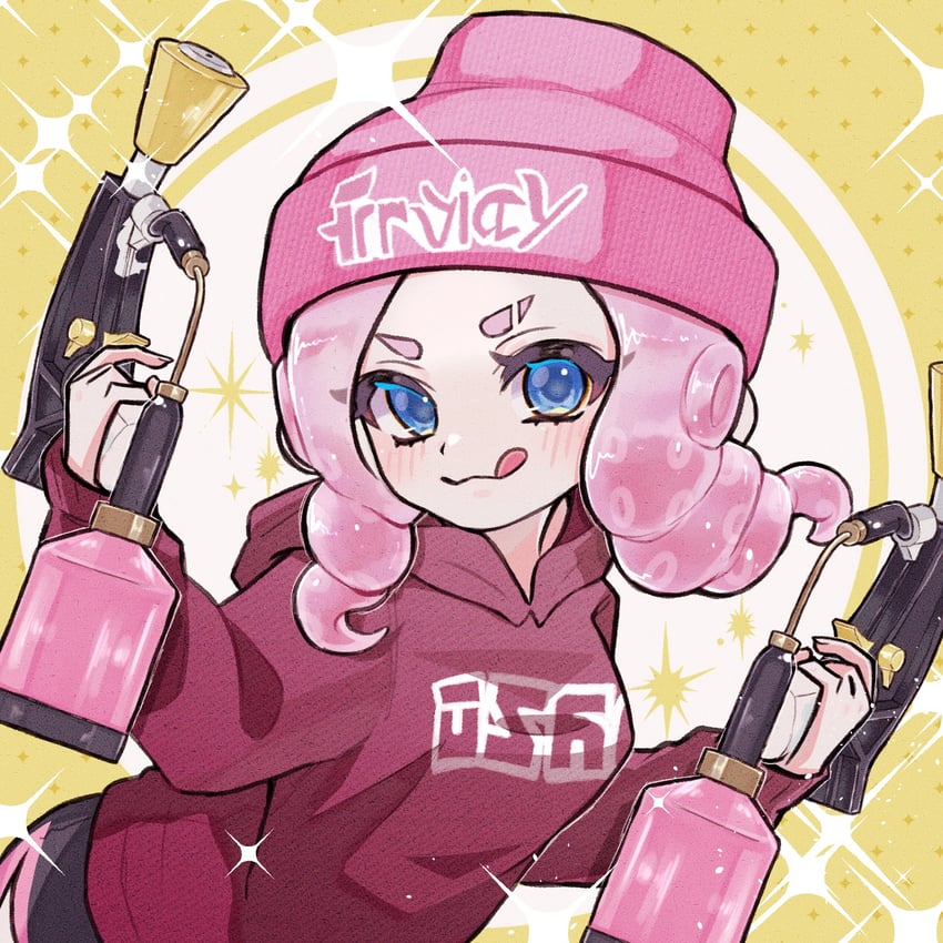 octoling player character and octoling girl (splatoon and 1 more) drawn by motuko1037