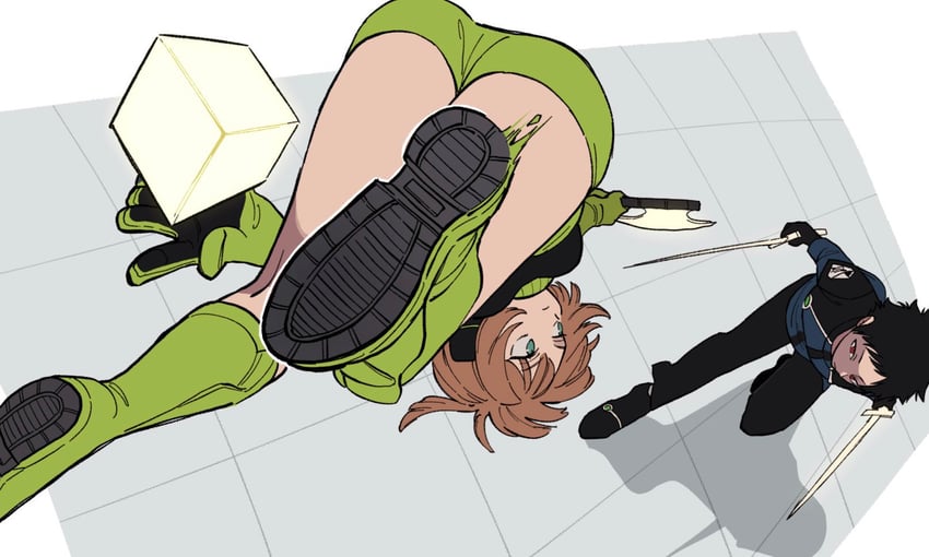 konami kirie and kazama souya (world trigger) drawn by aoi_(yooo009)