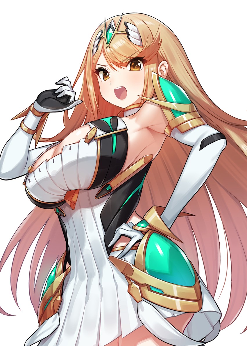 mythra (xenoblade chronicles and 1 more) drawn by green322