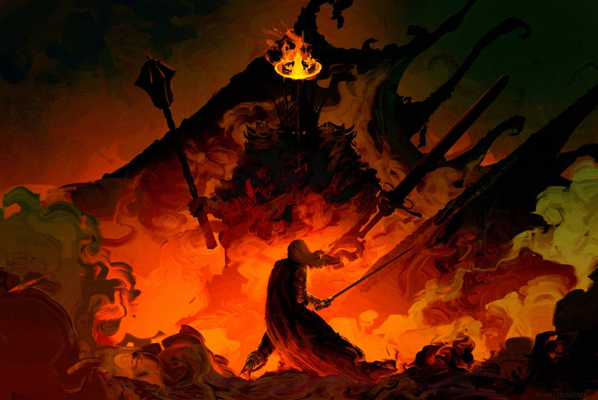nazgul, fellbeast, witch king of angmar, and eowyn (tolkien's legendarium and 1 more) drawn by anato_finnstark