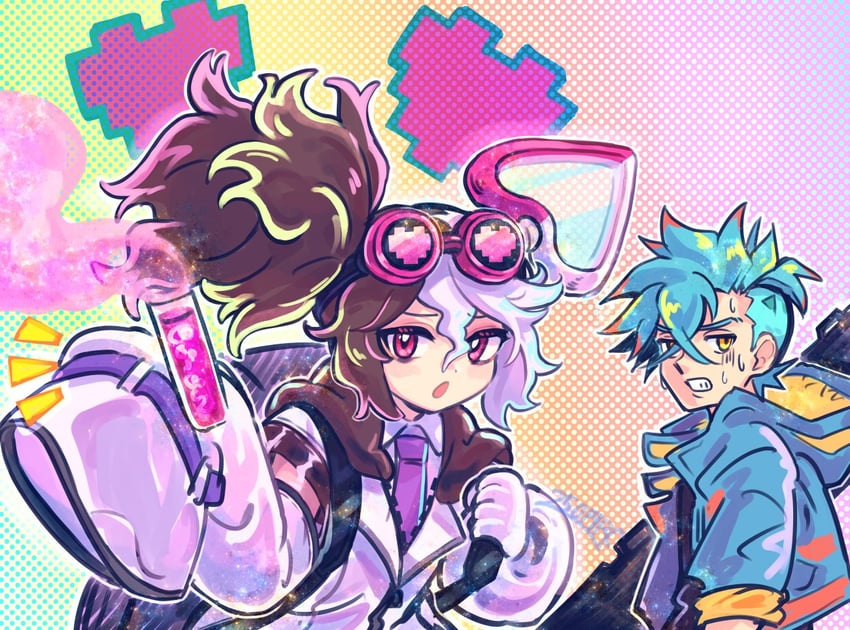 vanquish soul dr. mad love and vanquish soul razen (yu-gi-oh!) drawn by 250en_remon
