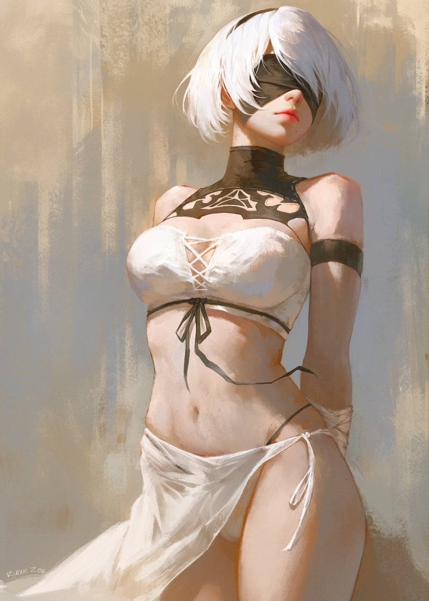 2b (nier and 1 more) drawn by ruan_zoe