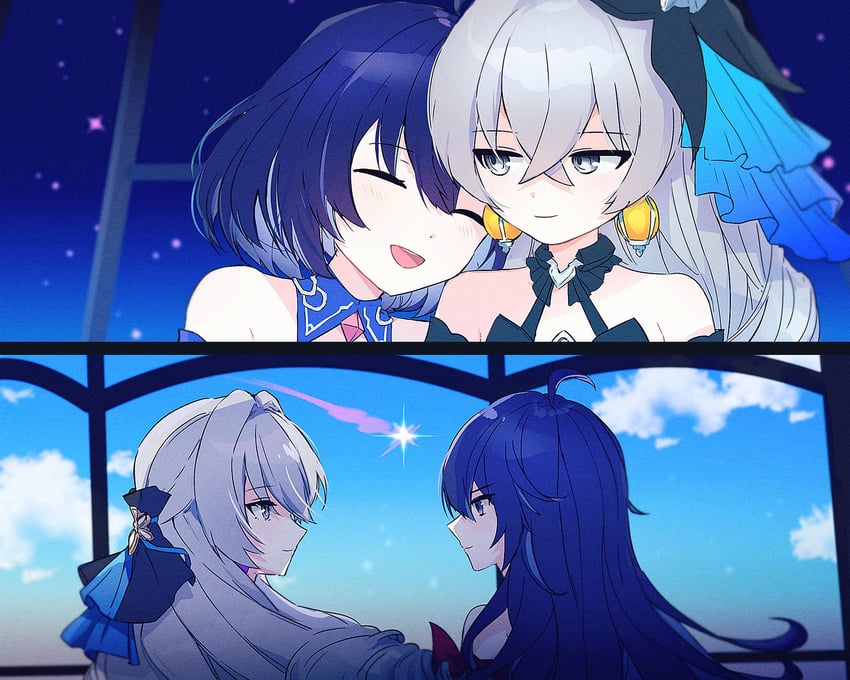 bronya zaychik, seele vollerei, bronya rand, and seele (honkai and 2 more) drawn by z_gye0ng