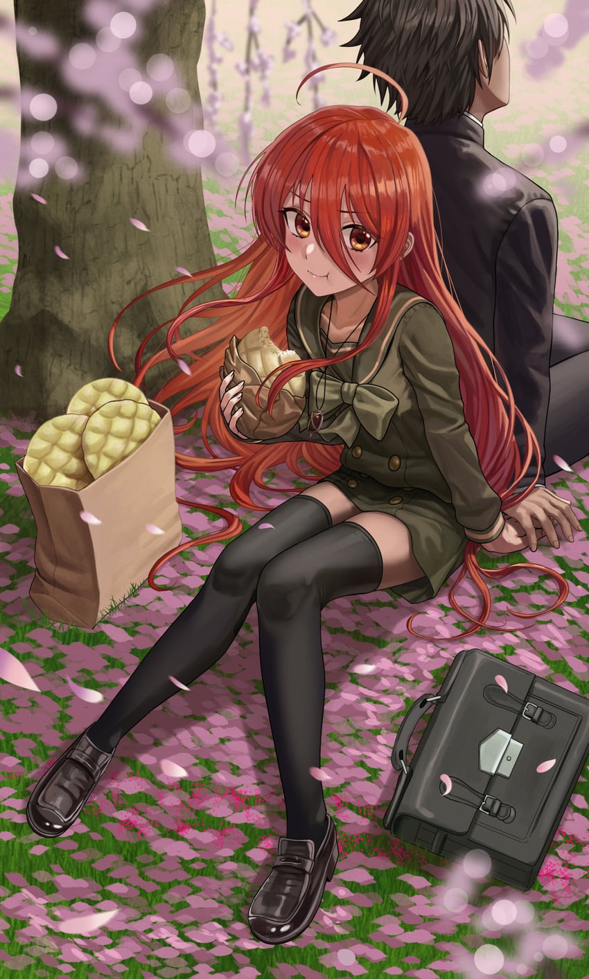 shana and sakai yuuji (shakugan no shana) drawn by silvertsuki