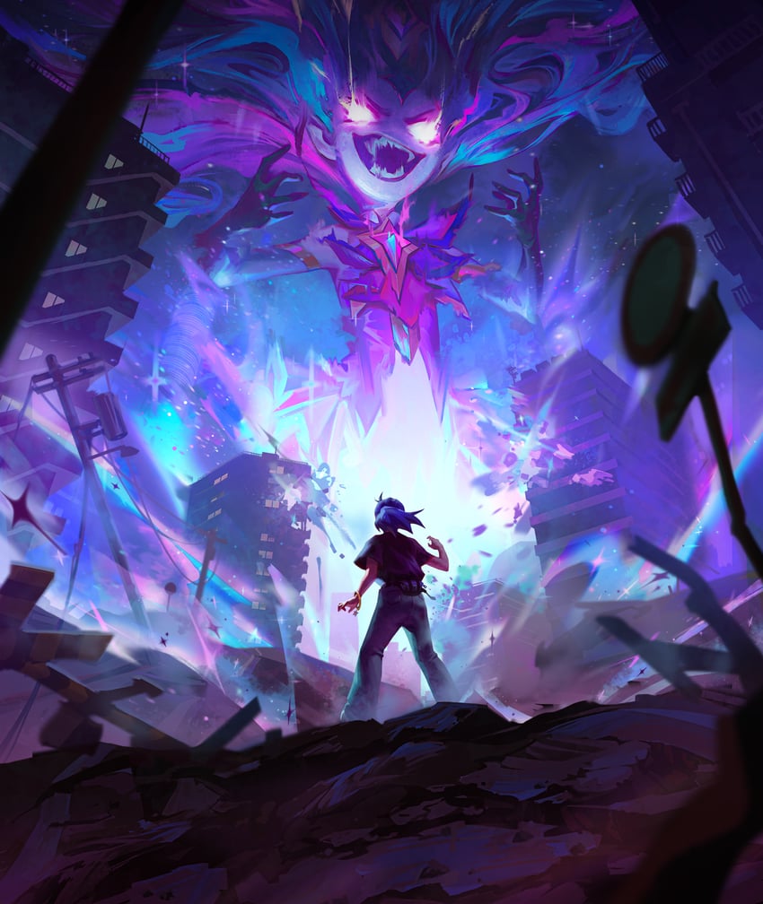 akali, zoe, star guardian akali, and star guardian zoe (league of legends) drawn by envar