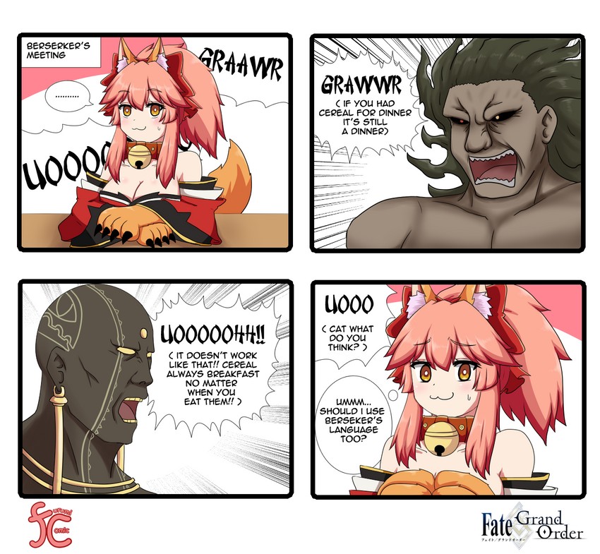 tamamo, tamamo cat, heracles, and darius iii (fate and 1 more) drawn by keita_naruzawa