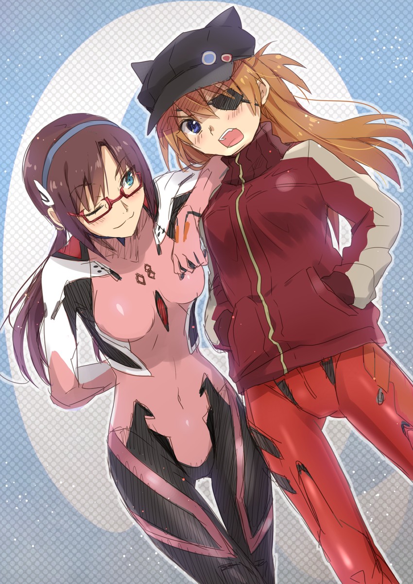 souryuu asuka langley and makinami mari illustrious (neon genesis evangelion and 2 more) drawn by nat_latework