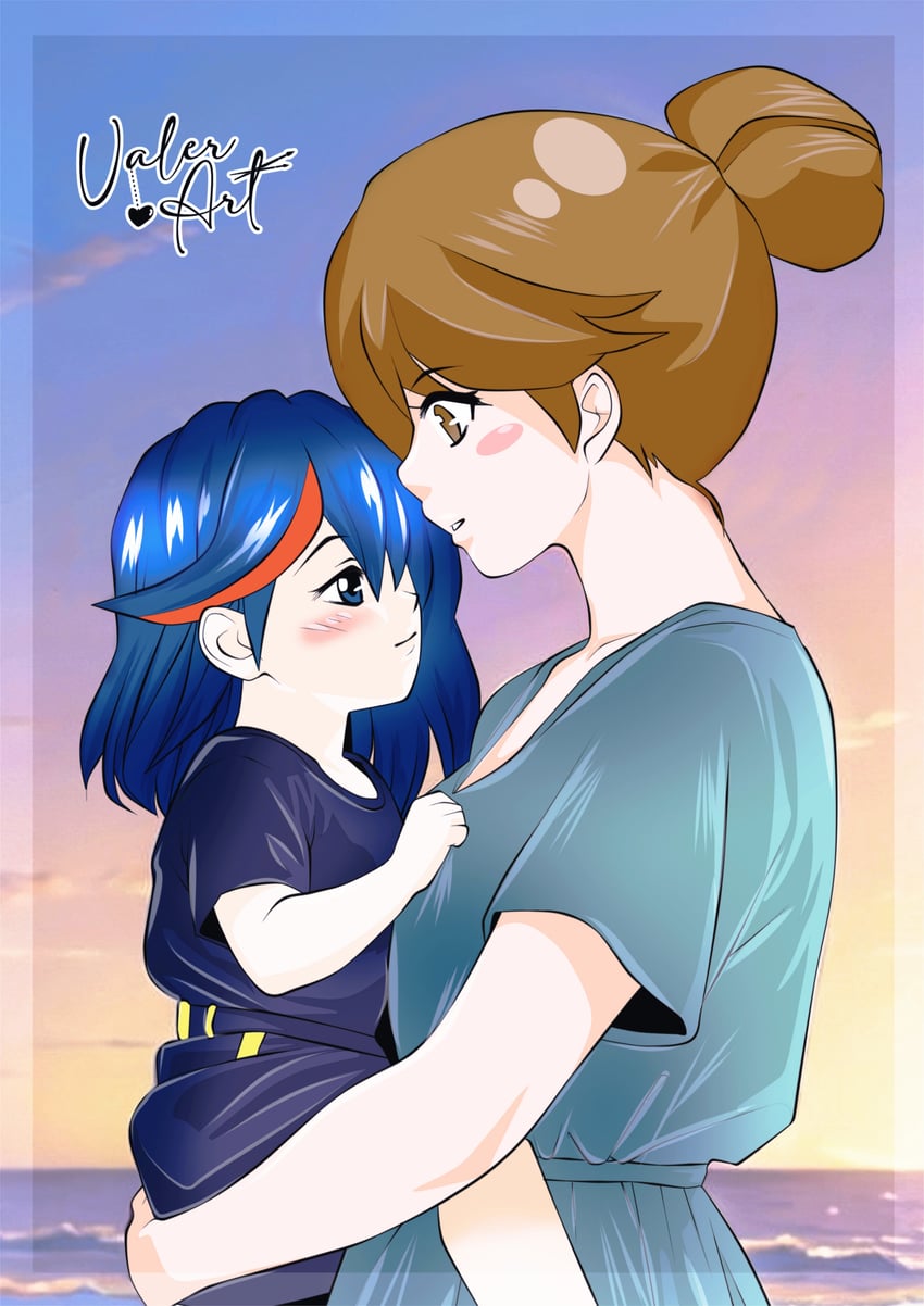 matoi ryuuko and mankanshoku sukuyo (kill la kill) drawn by valerartista