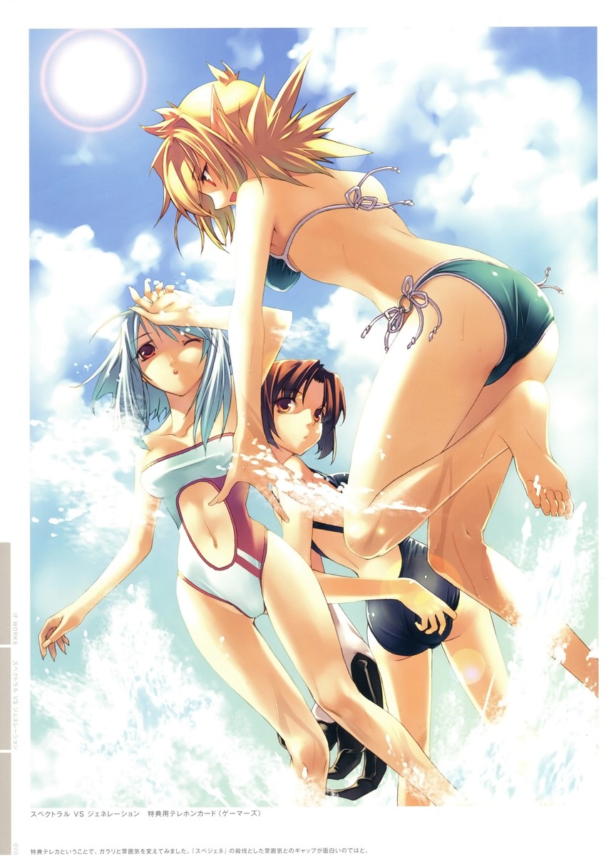 hiro, roze, and mayura (spectral and 2 more) drawn by hirano_katsuyuki