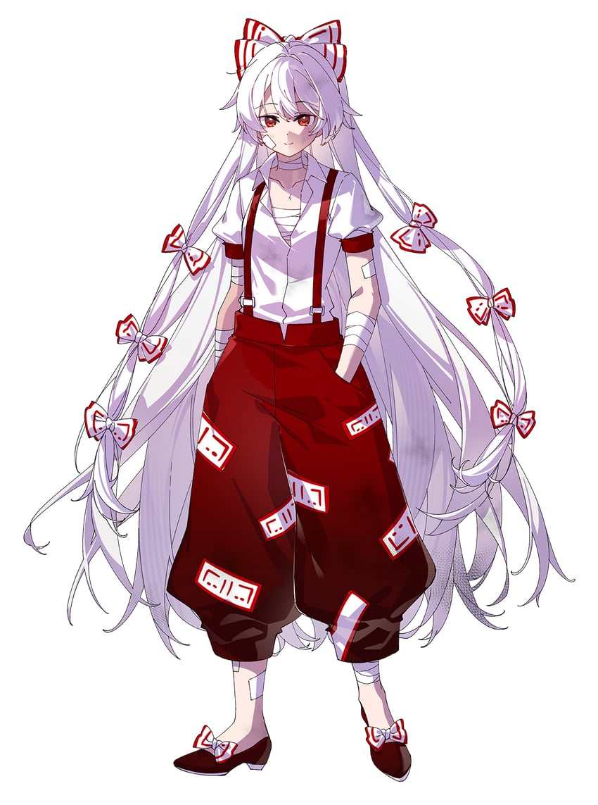fujiwara no mokou (touhou) drawn by ssm_(ssm82048039)