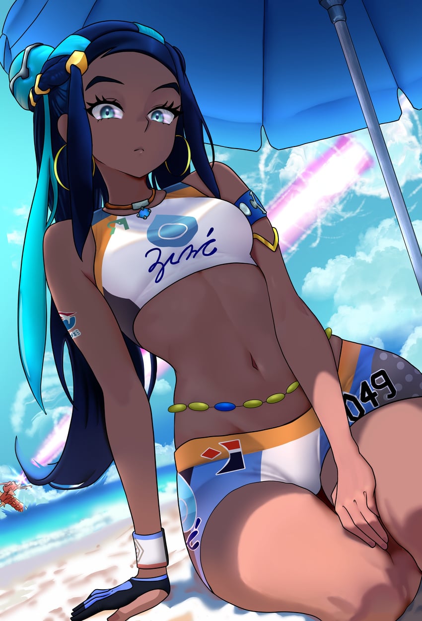 nessa and gyarados (pokemon and 1 more) drawn by shani_taiwo