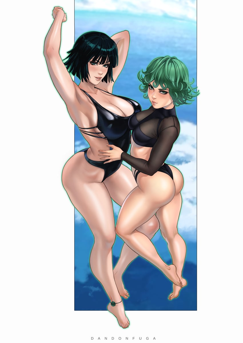 tatsumaki and fubuki (one-punch man) drawn by dandon_fuga