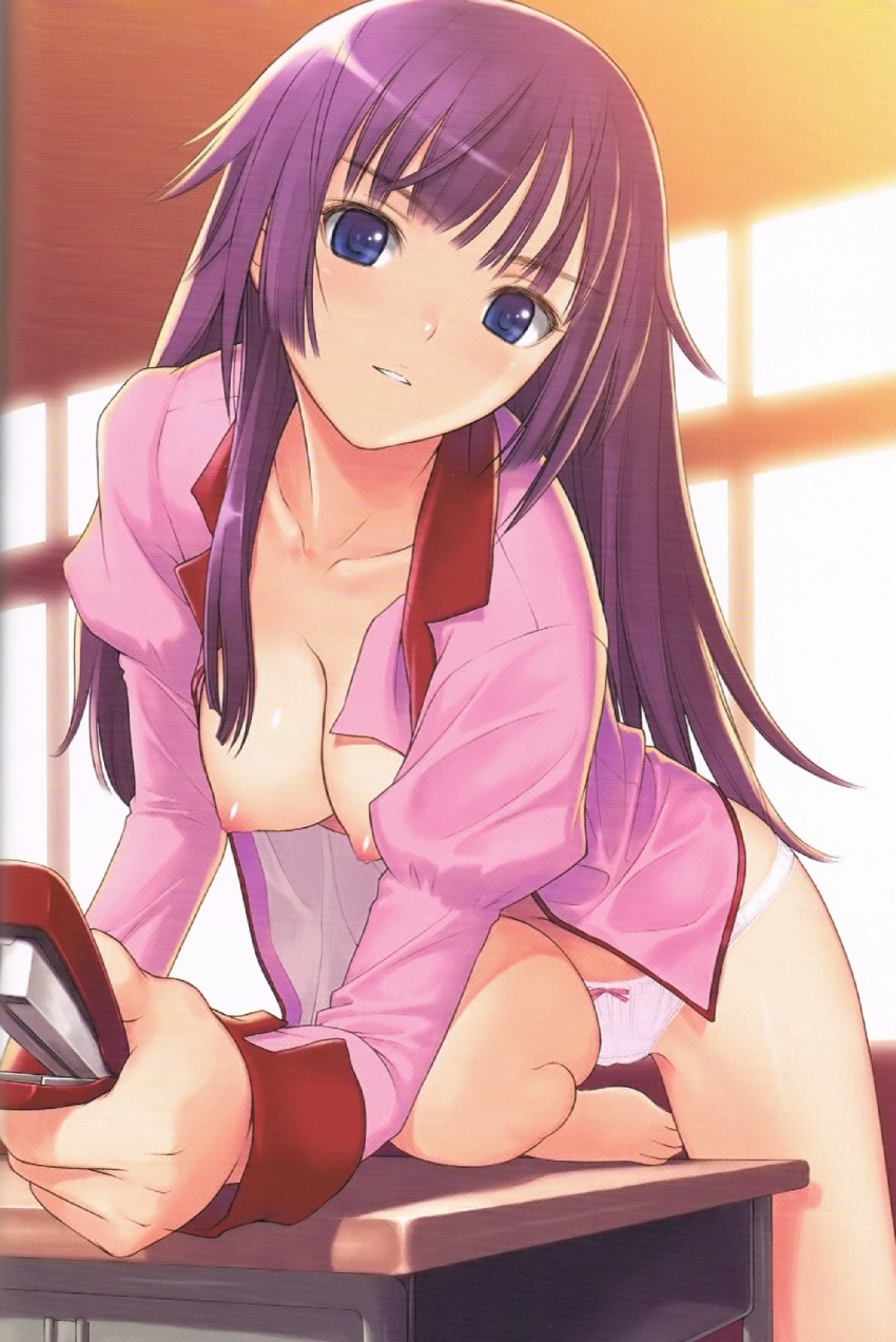 senjougahara hitagi (monogatari and 1 more) drawn by tony_taka