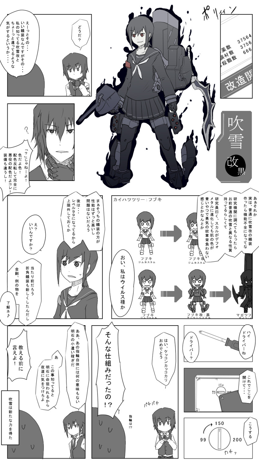 admiral and fubuki (kantai collection) drawn by 8-gou_(mechanist08)