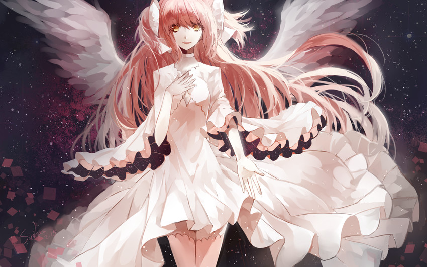 kaname madoka and ultimate madoka (mahou shoujo madoka magica) drawn by cui_(jidanhaidaitang)