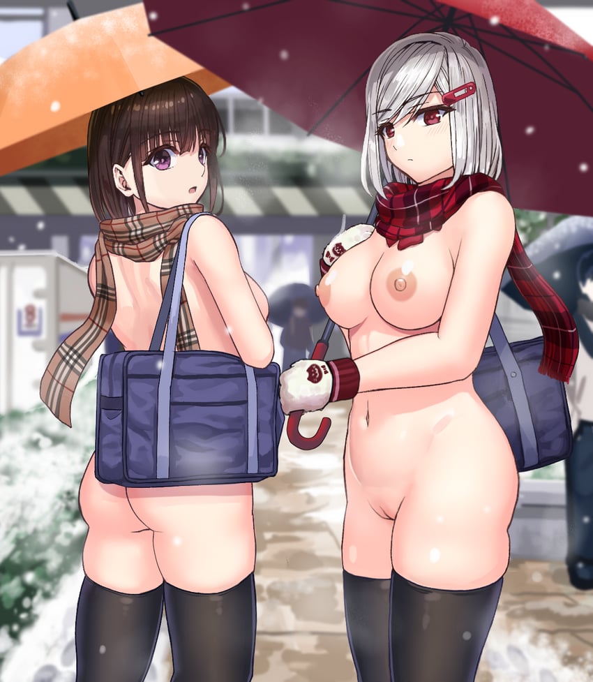 sakiyama kyouka and seto kanon (original) drawn by niwano_7hoshi