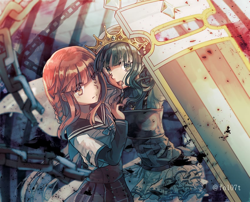 tamaki iroha and futaba sana (mahou shoujo madoka magica and 1 more) drawn by totte