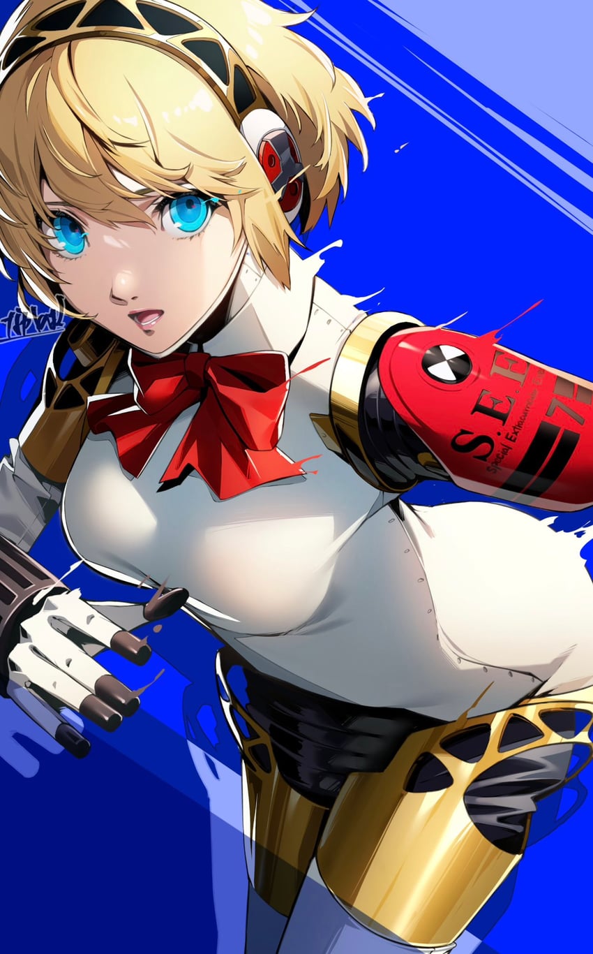 aigis (persona and 2 more) drawn by nakano_maru