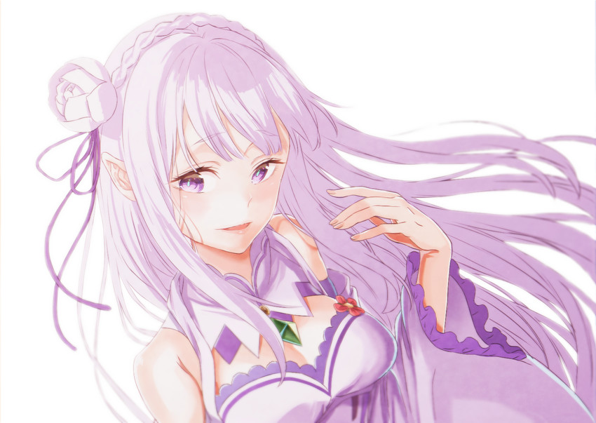 emilia (re:zero kara hajimeru isekai seikatsu) drawn by umiyama