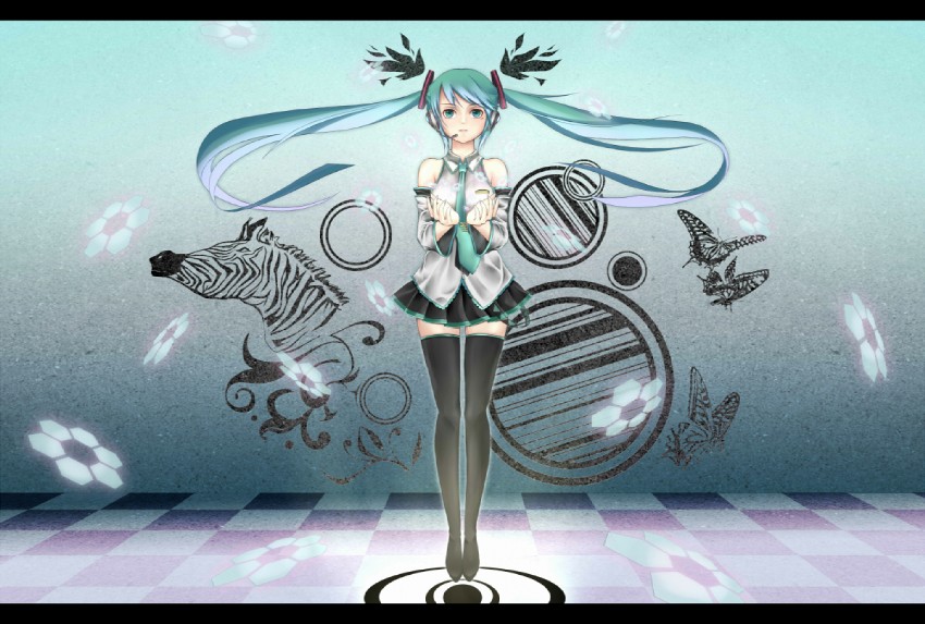 hatsune miku (vocaloid and 1 more) drawn by ahirun