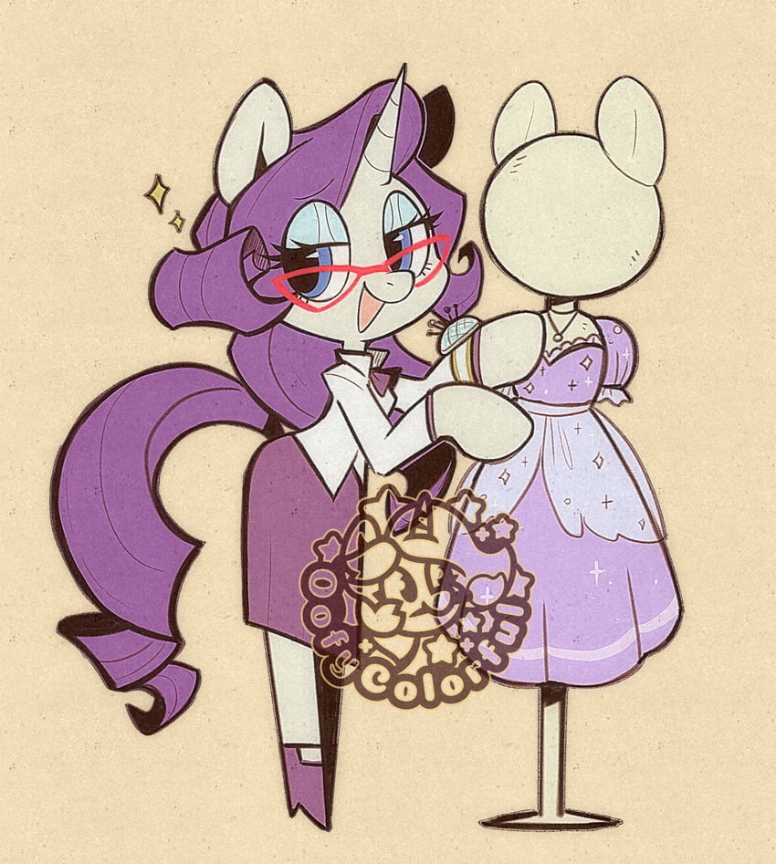rarity (my little pony and 1 more) drawn by oofycolorful